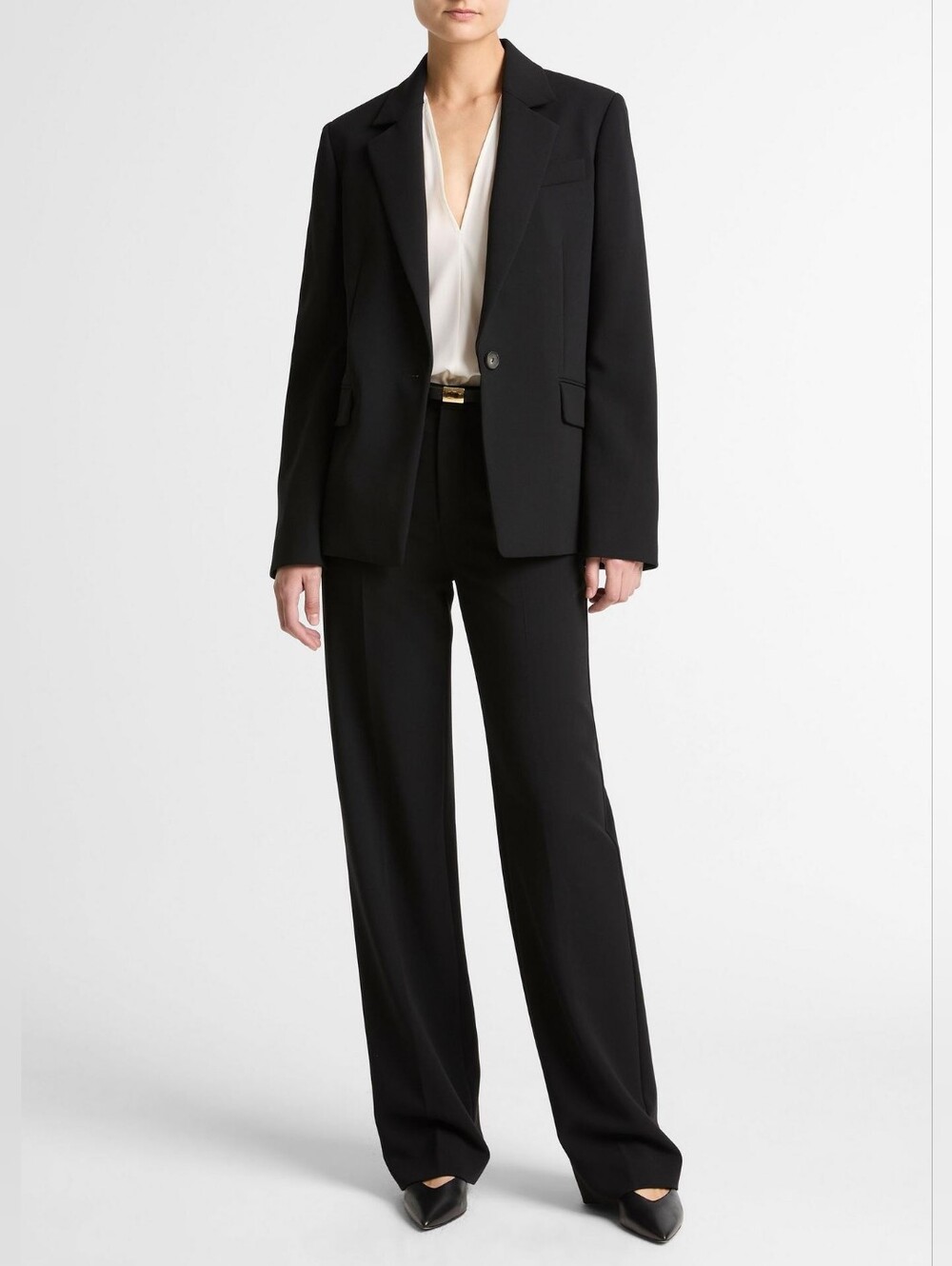Theory Wool Soft Sculpture Single-Breasted Blazer Black